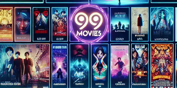 A modern film platform display featuring vibrant movie posters, a user-friendly interface, and a cozy viewing environment.